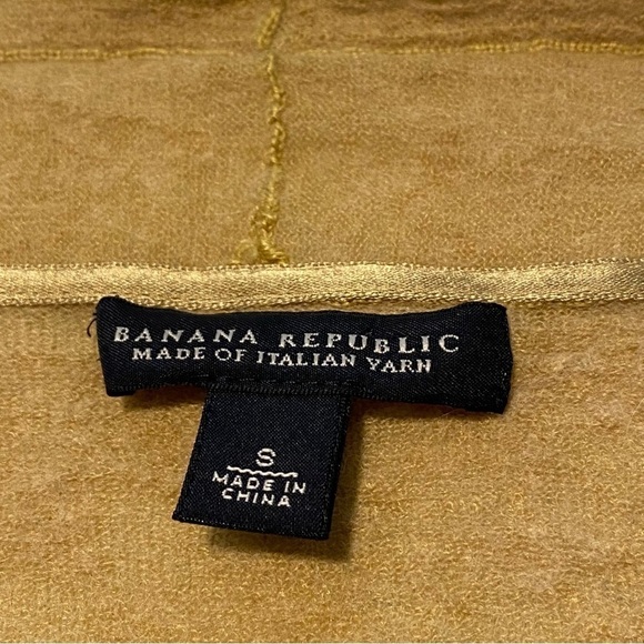 Banana Republic Green Lime Sheer Cardigan Italian Yarn Front Buttons Small - Picture 8 of 10